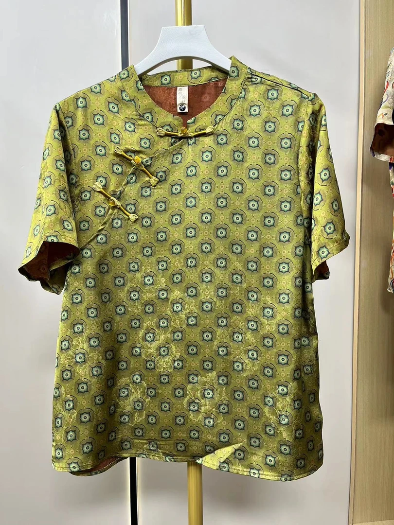 熊猫国风高定短袖上衣休闲百搭夏季时尚网红气质