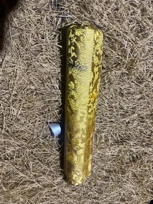 木摆件黄布兜短复古风完整