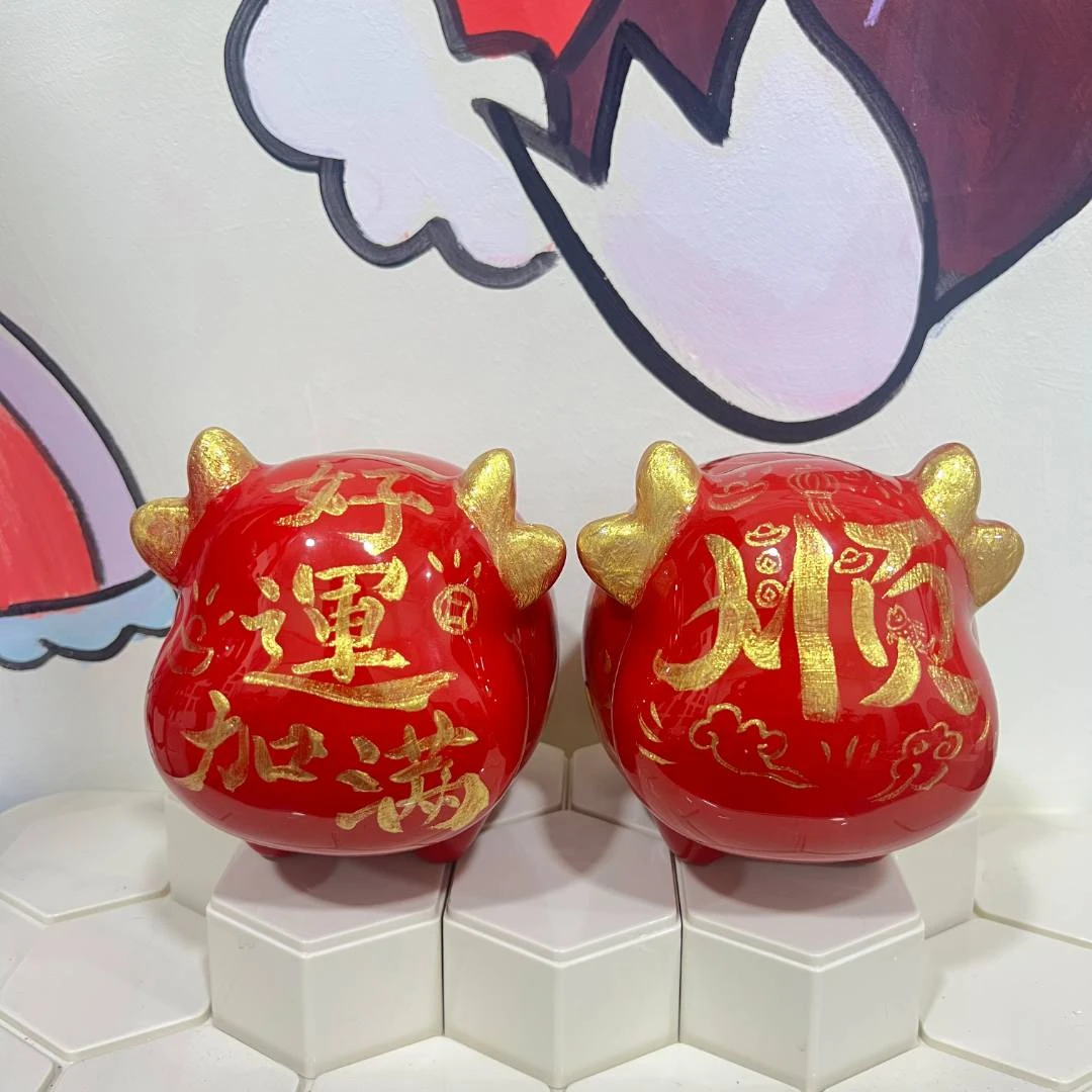 【大佬猜】{以直播为主}檀木创意摆件手工绘画原创