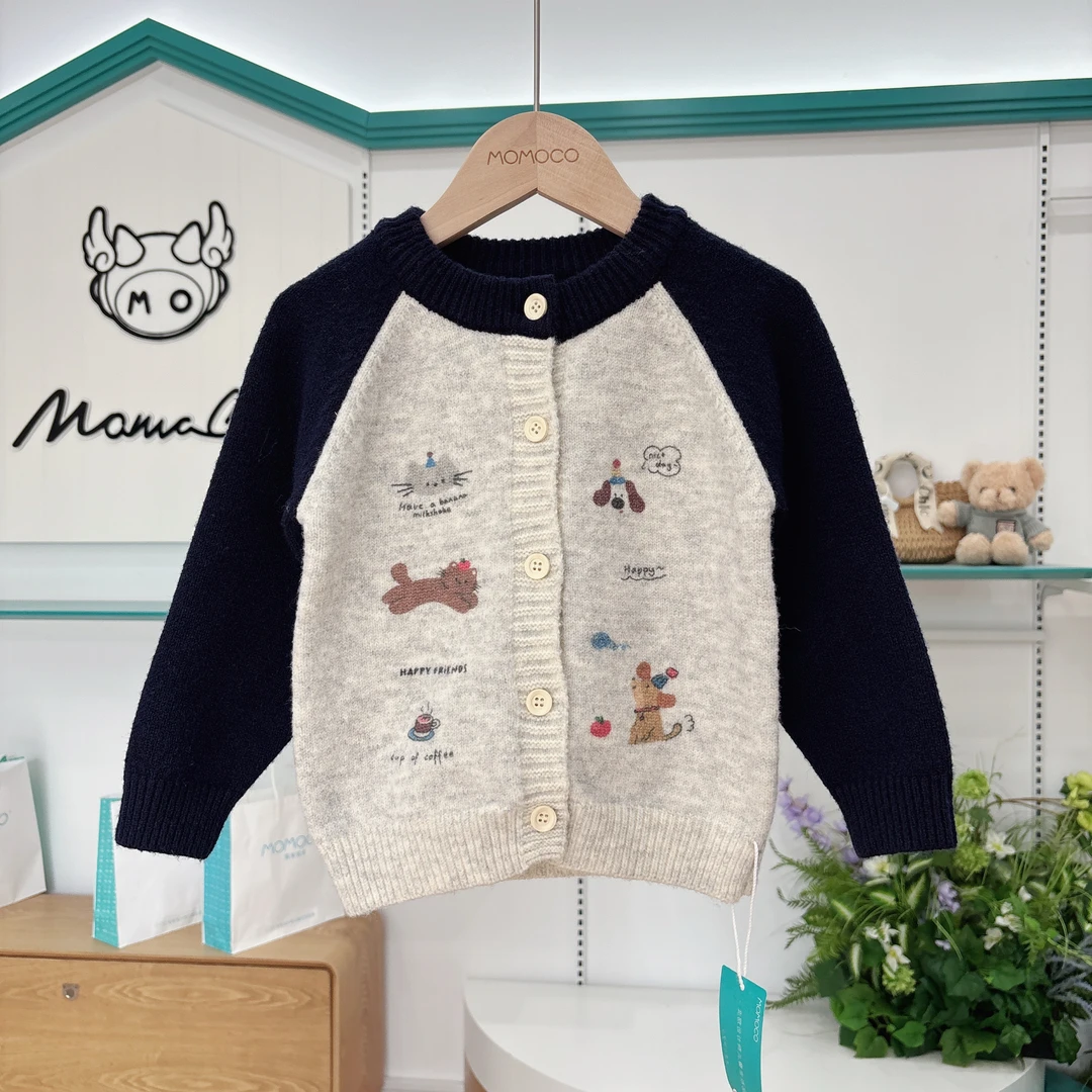MOMOCO/玛米玛卡儿童韩版时尚可爱外套毛衣开衫外套77330112050
