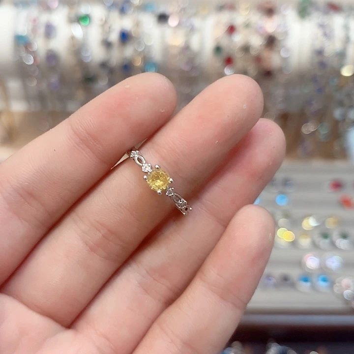 黄晶未镶嵌戒指优化处理