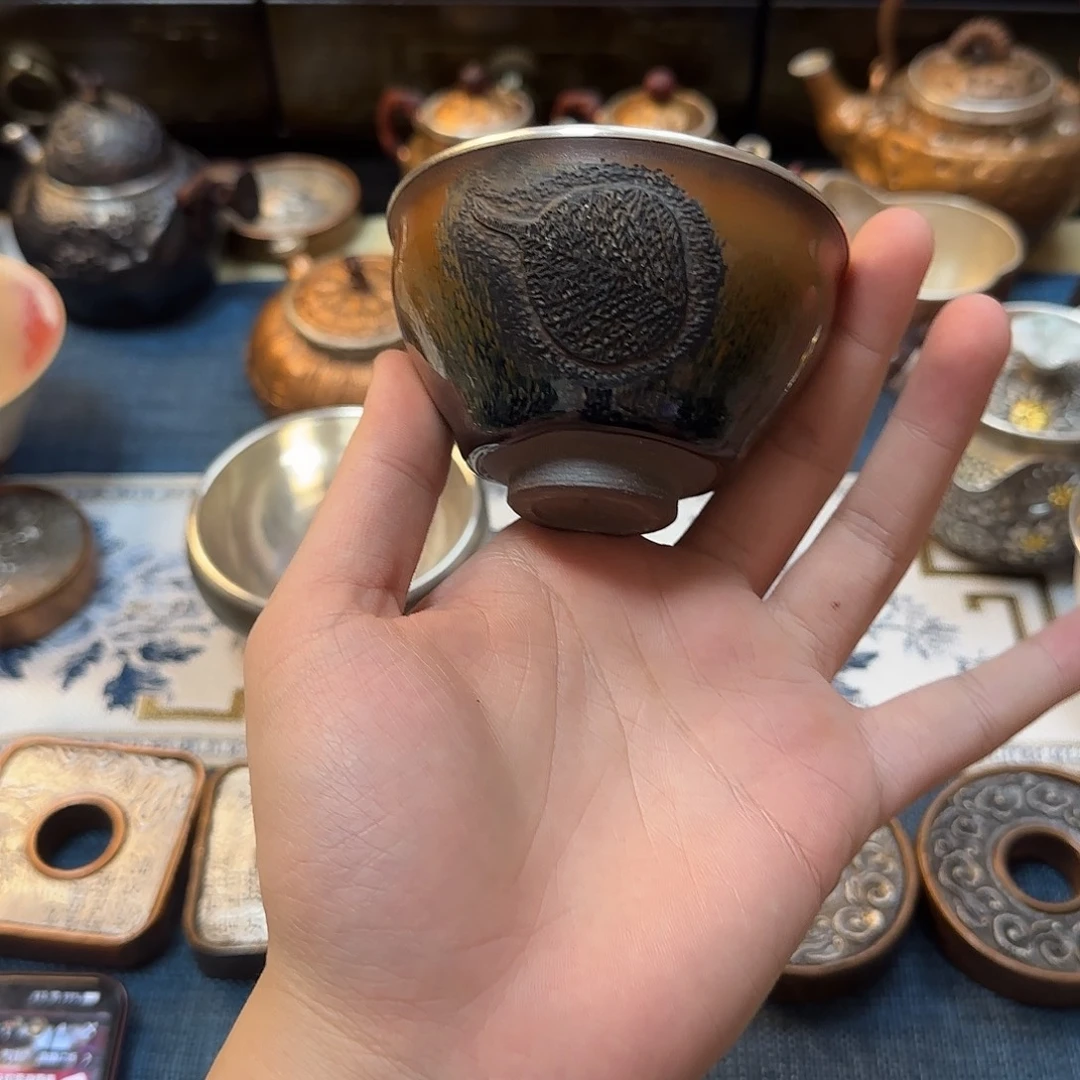 一样菩提建盏包银杯足银999