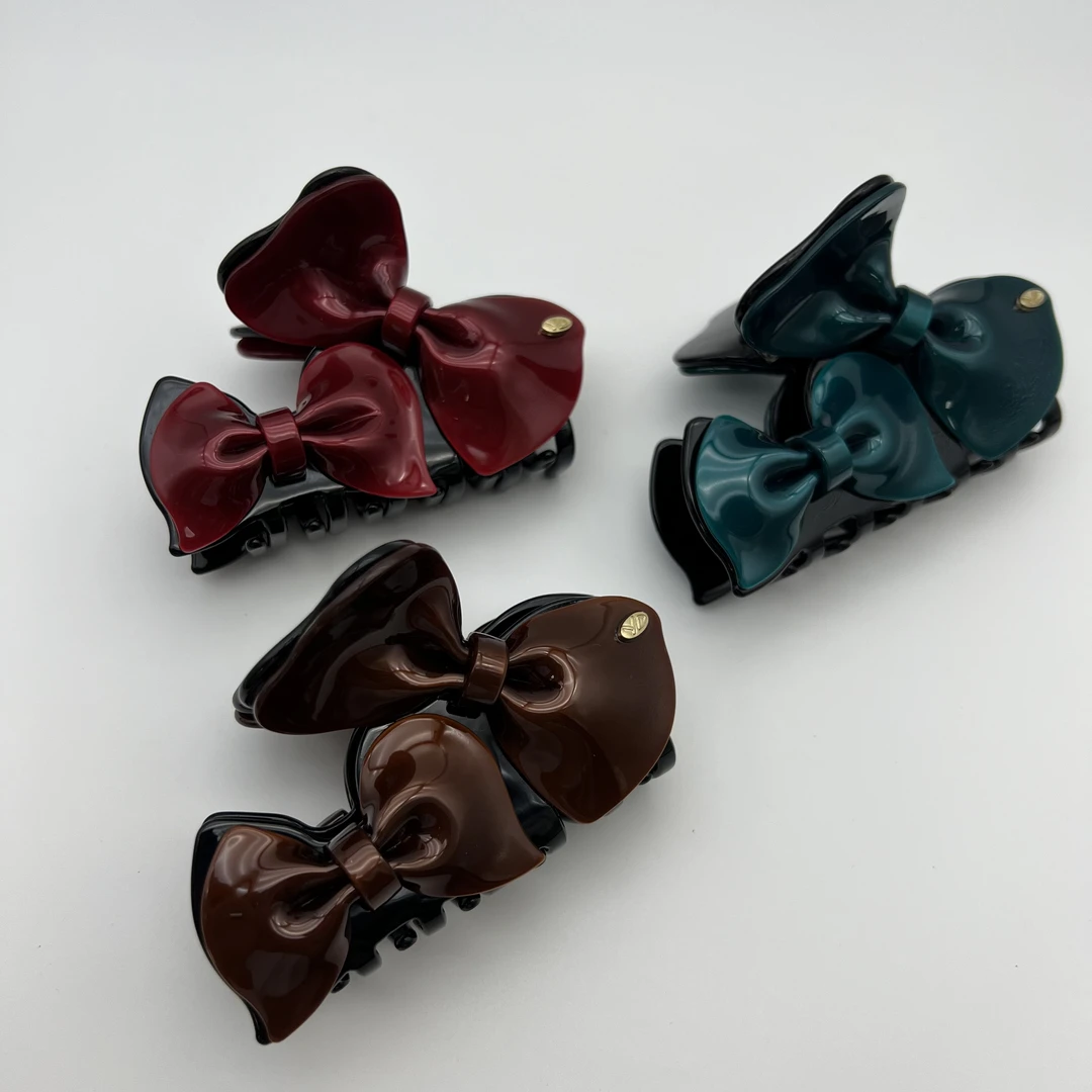 【TS006】醋酸蝴蝶结发夹原宿风抓夹简约边夹可爱风日韩可爱百搭