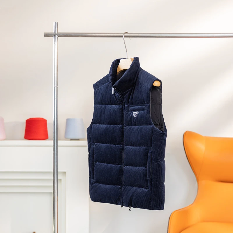 【清仓】全棉鹅绒保暖加厚羽绒马甲立领休闲男装上衣DYP011403JA