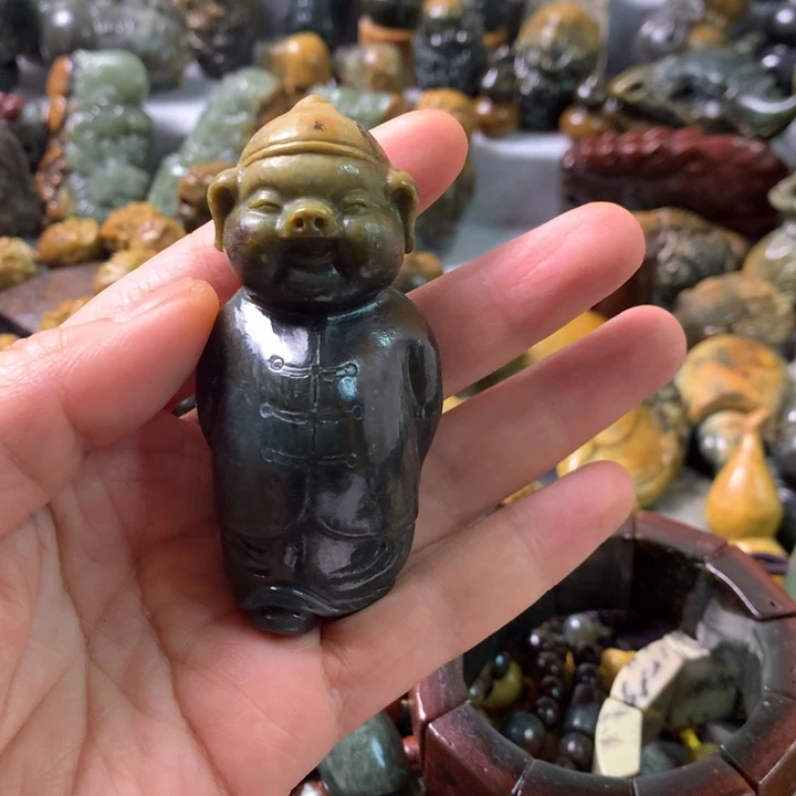 未镶嵌岫岩河磨玉（透闪石质玉）笔搁