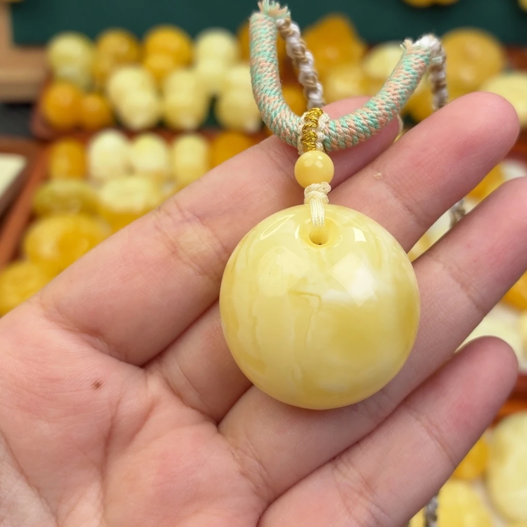 蜜蜡未镶嵌毛衣链蜜蜡