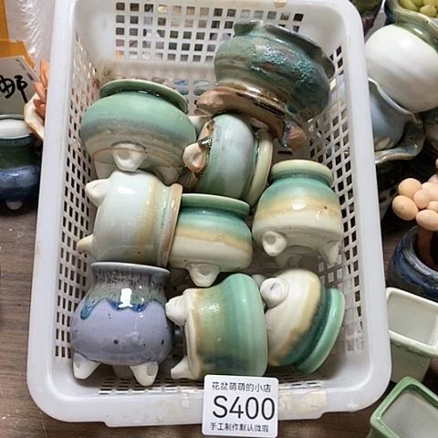 紫砂花盆一**行400微瑕品口径3到5左右