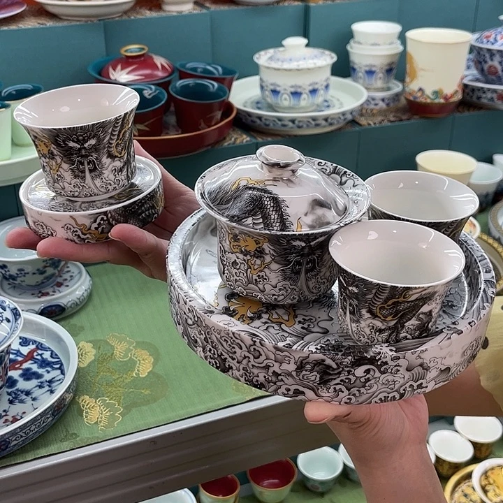 景德镇陶瓷盖碗茶具