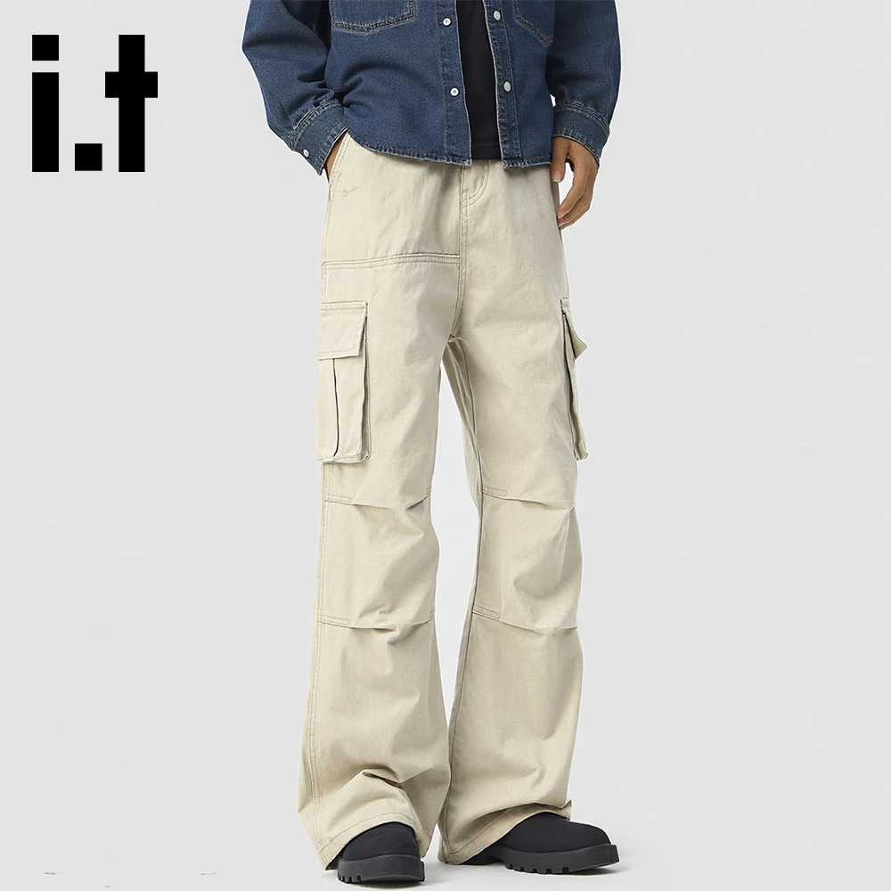 it:CHOCOOLATE潮牌工装休闲裤男2025秋季新款宽松阔腿裤时尚个性