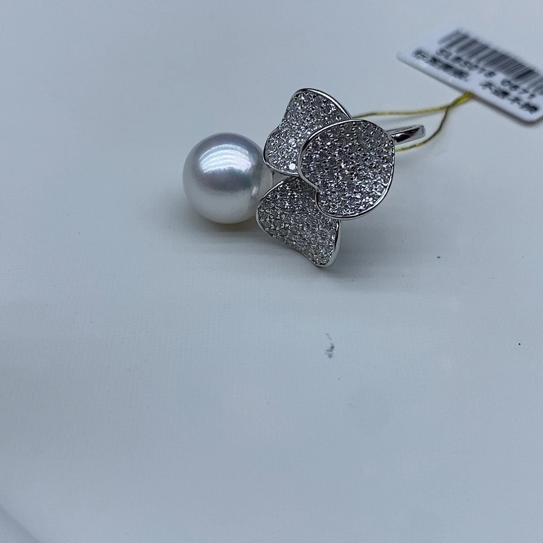 海水珍珠戒指银S925镶嵌