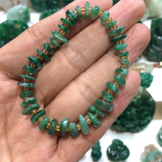 独山玉手链未镶嵌随型