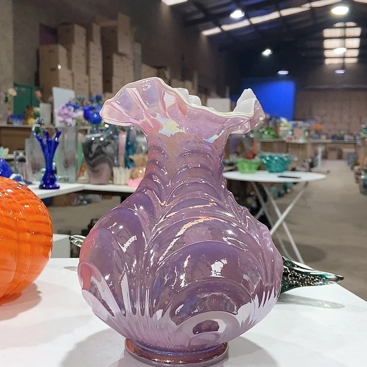 琉璃琉璃花瓶高19口6