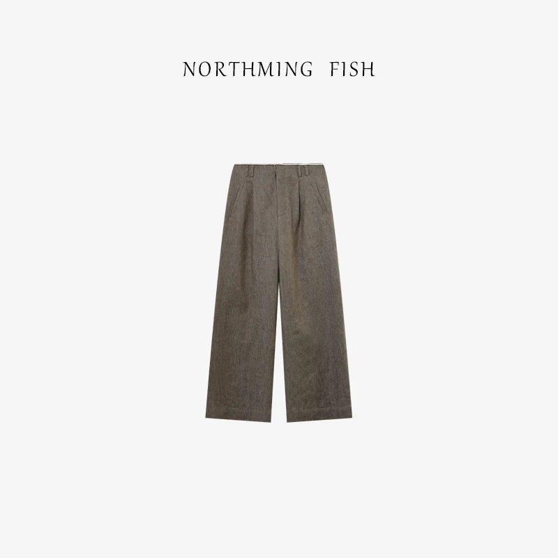 NORTHMING FISH「结绿」随性时髦 宽松调性休闲裤