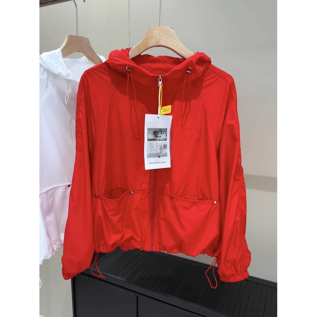 休闲简约连帽夏季薄款短外套女新款设计感减龄百搭宽松上衣