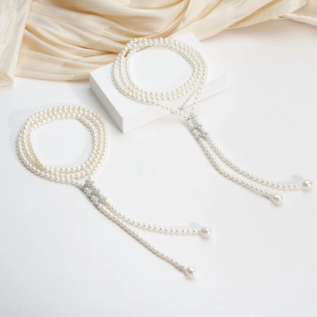 【小北珠宝】淡水珍珠DIY项链尺寸约4mm+【多样性发一件】28-BH15X607