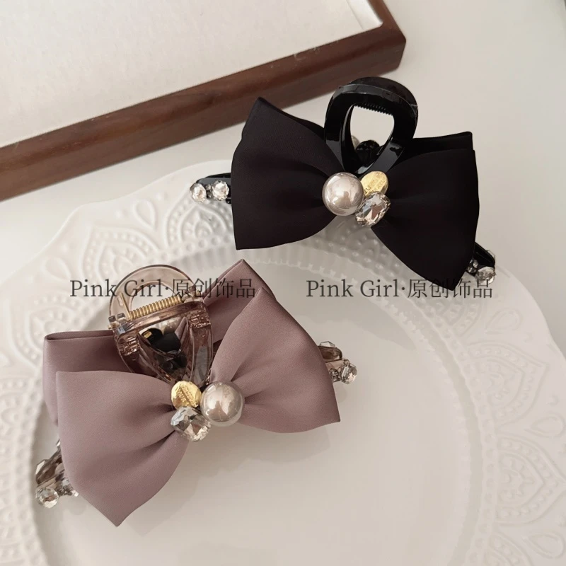 Pink Girl  Z161蝴蝶结抓夹简约百搭法式新款气质女时尚早秋优雅