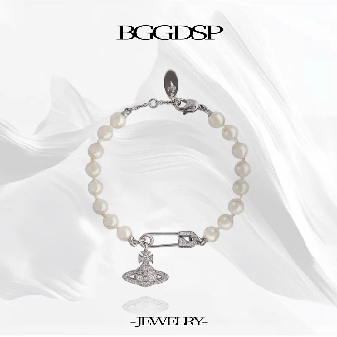 合金手链 镶嵌星球珍珠手链围巾时尚百搭高级感小众精工版