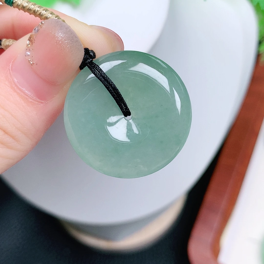 翡翠未镶嵌颈饰平安26.5-5.7