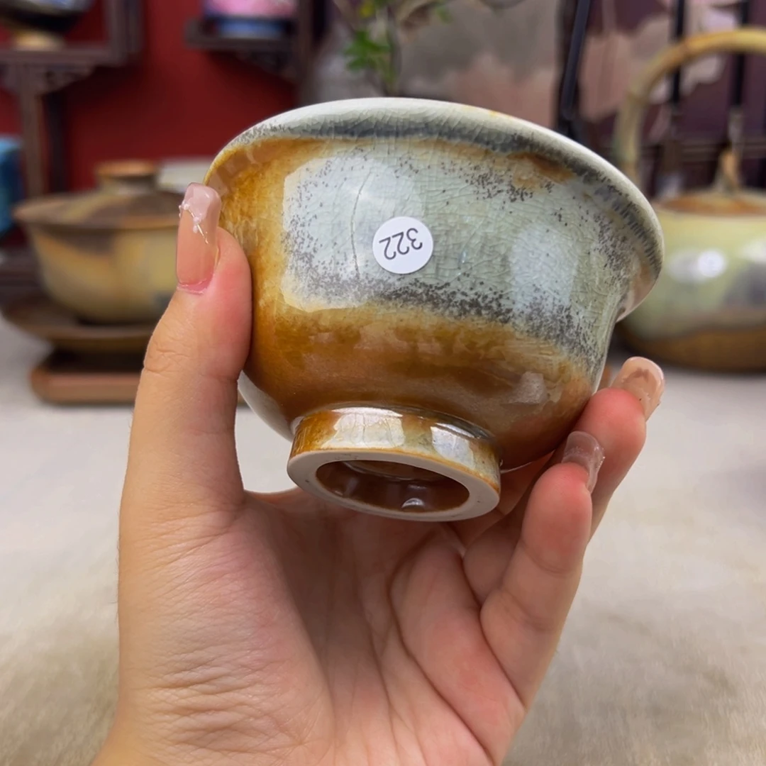 杯纯手工柴烧主人杯