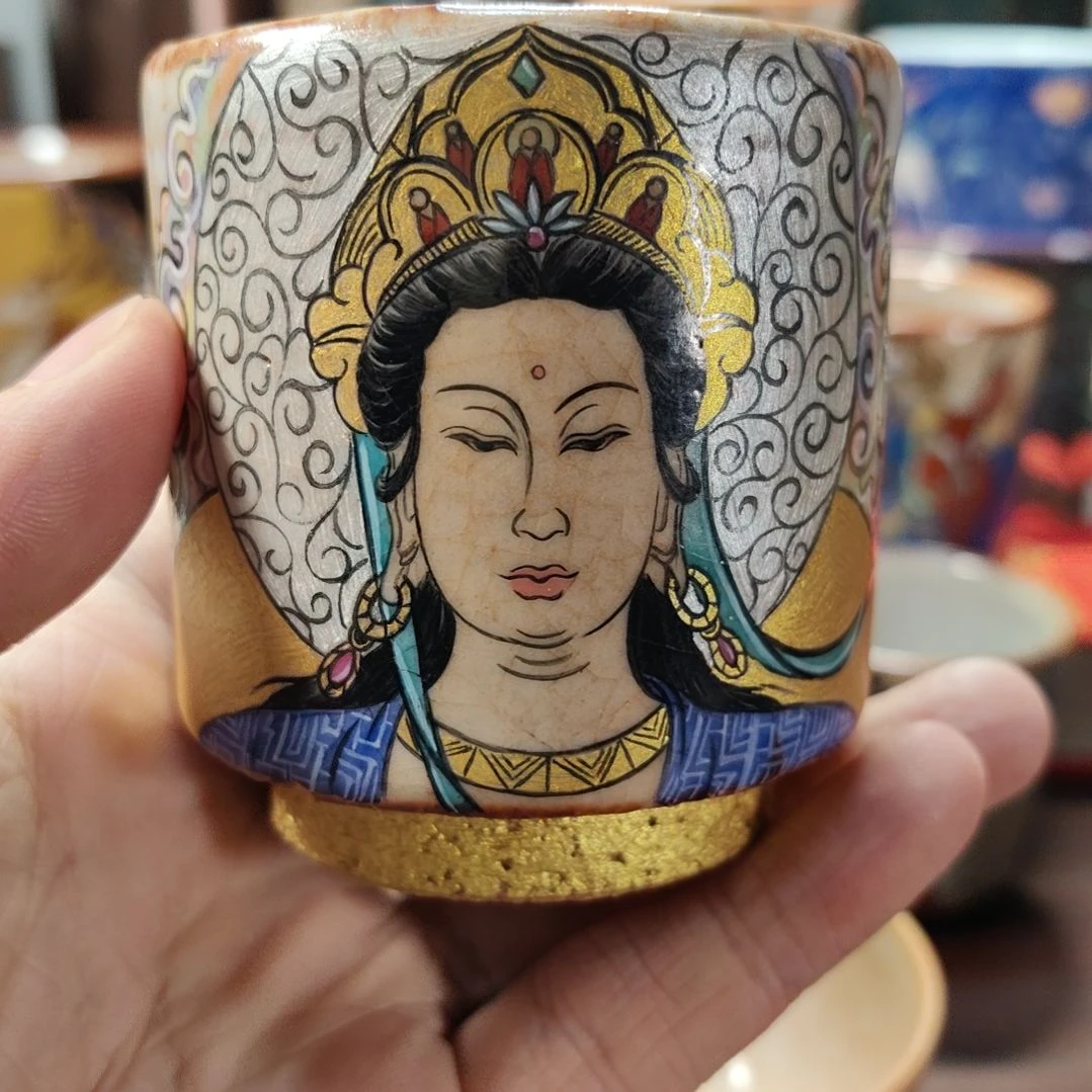 顺***水普贤菩萨主人杯景德镇