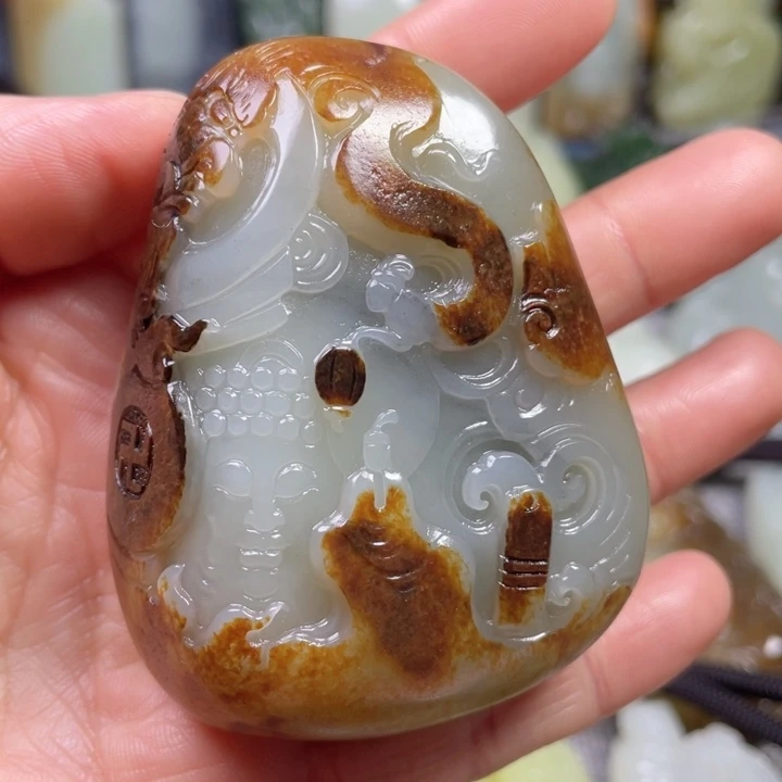 和田玉未镶嵌挂件