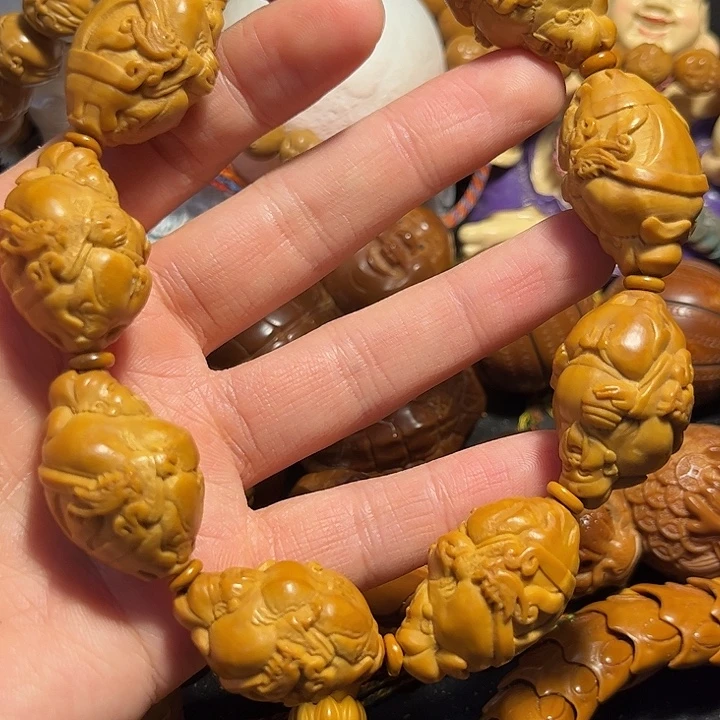 橄榄核手串/手链龙椅财神