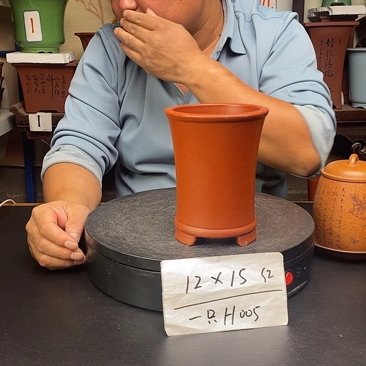 紫砂花盆货号一只H005