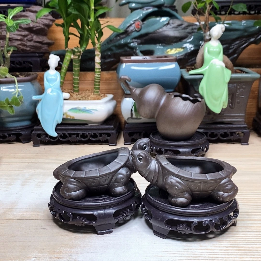 紫砂花盆陶瓷艺术