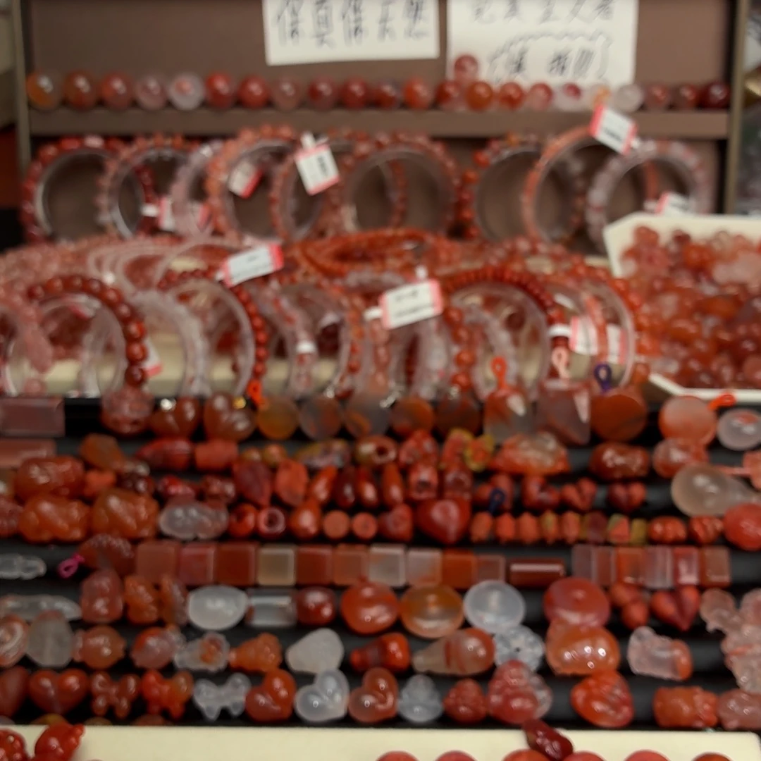 南红玛瑙未镶嵌颈饰糖果色单圈5+