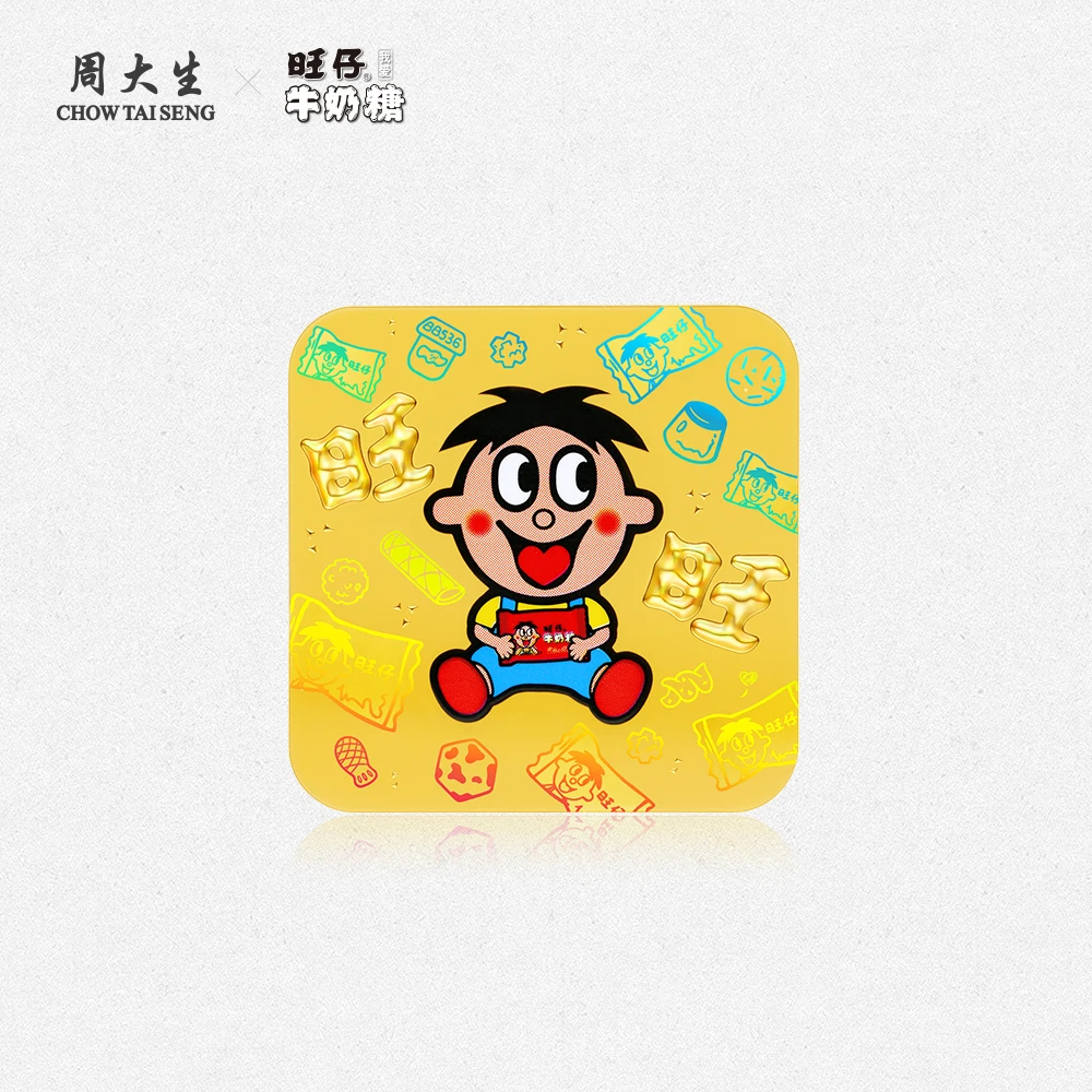 【周大生】x旺仔牛奶糖联名旺宝贝足金手机金贴 G1Q300041CH
