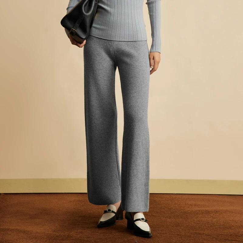 【达人专属】OBEG欧碧倩老钱风针织裤10484065