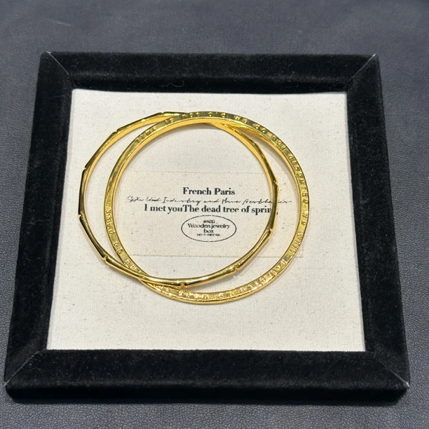 钛钢手镯 GULUM 573 金色手镯单圈镯子欧美圈圈个性多层