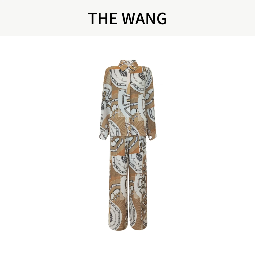 THE WANG 悠然掠影 高定链条印花减龄套装