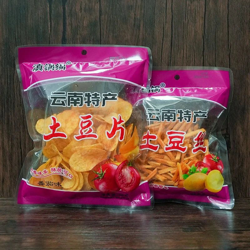 滇锅锅云南特产原切土豆片土豆丝麻辣番茄味薯片追剧小零食