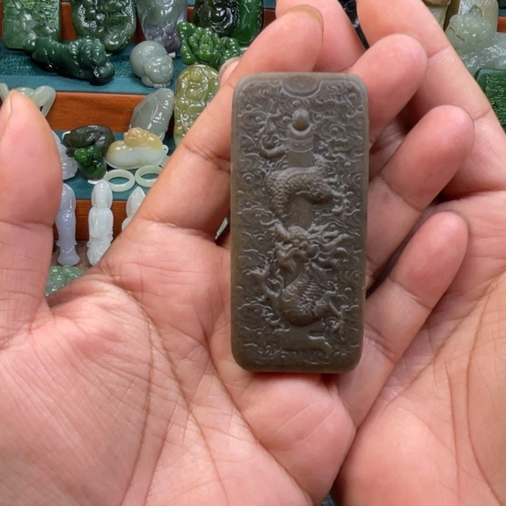 和田玉未镶嵌吊坠(不含链)熬*