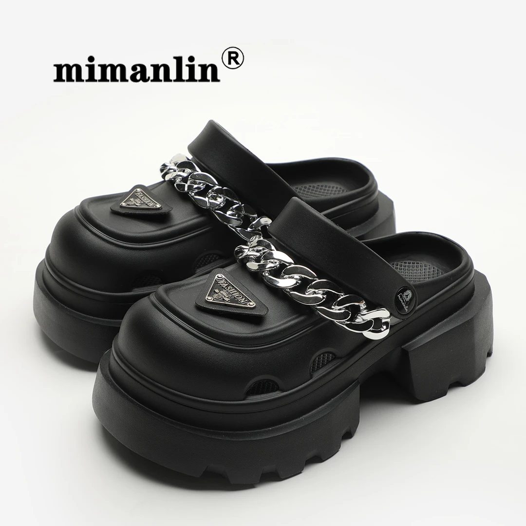 增高跟超火厚底凉鞋夏季2025新款不累脚时尚网红街头洞洞鞋厚底