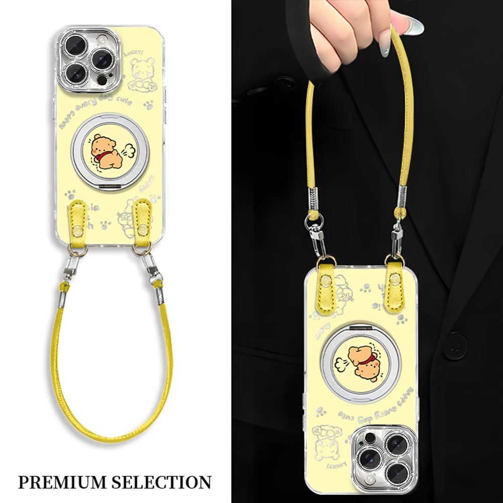 撅pp维尼支架适用VIVO苹果16荣耀OPPO华为P70小米手机壳ZX00379