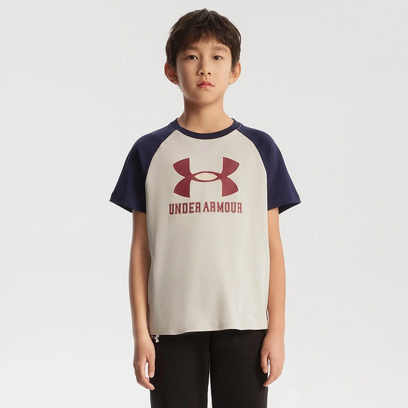 Under Armour/安德玛儿童纯棉舒适短袖宽松圆领T恤241101019DB