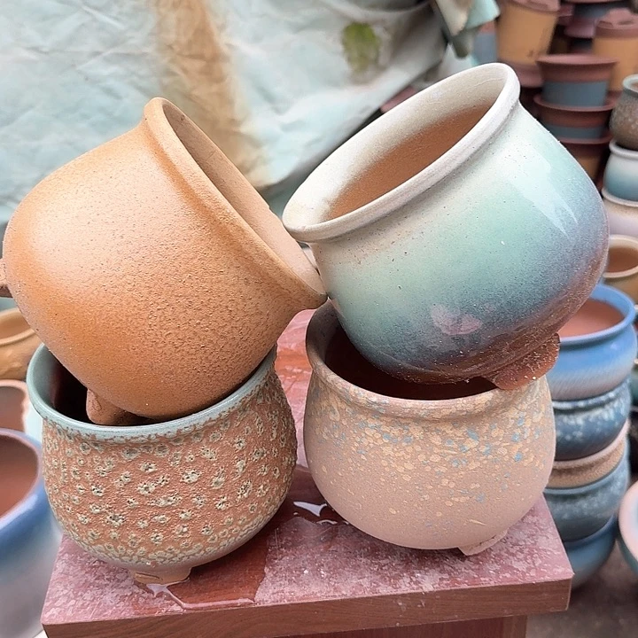 红陶微瑕花盆处理来啦