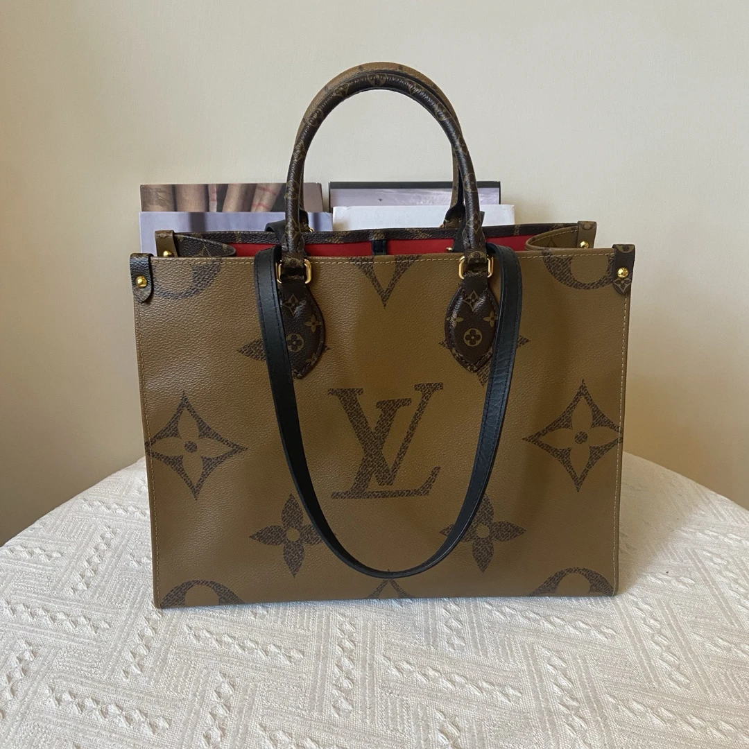 95新 LouisVuitton/路易威登 老花onthego中号