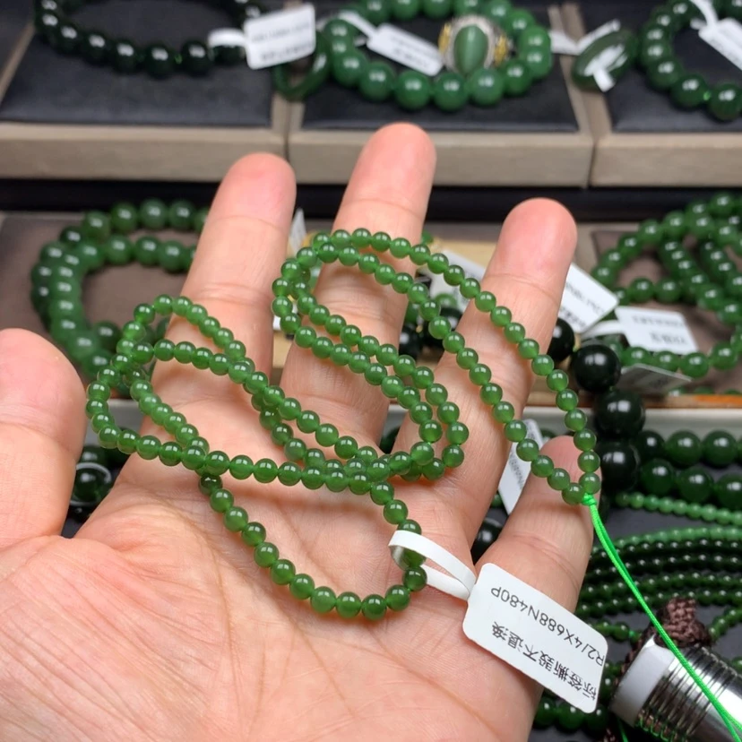【闪购商品】颈饰未镶嵌和田玉（碧玉）安****）4m m