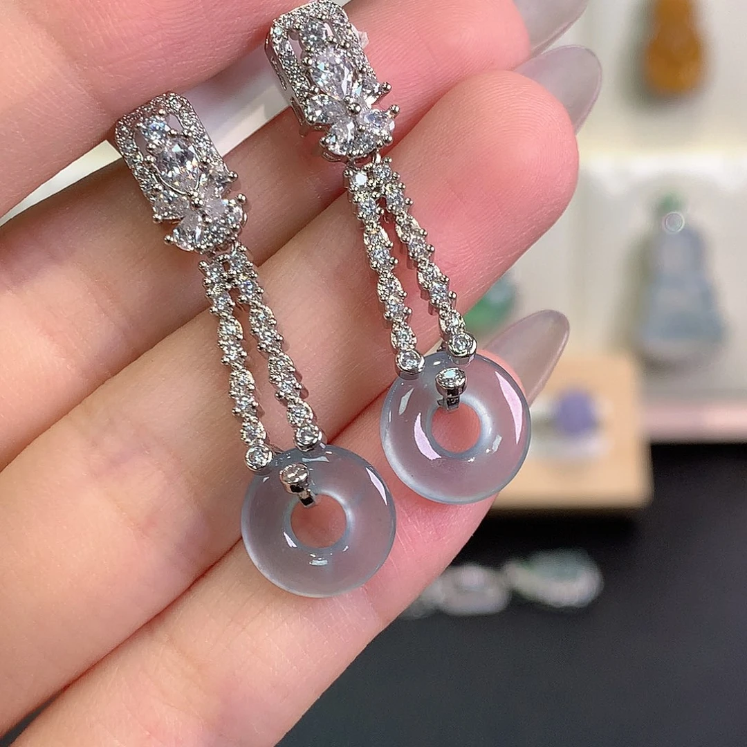 翡翠未镶嵌耳饰3、