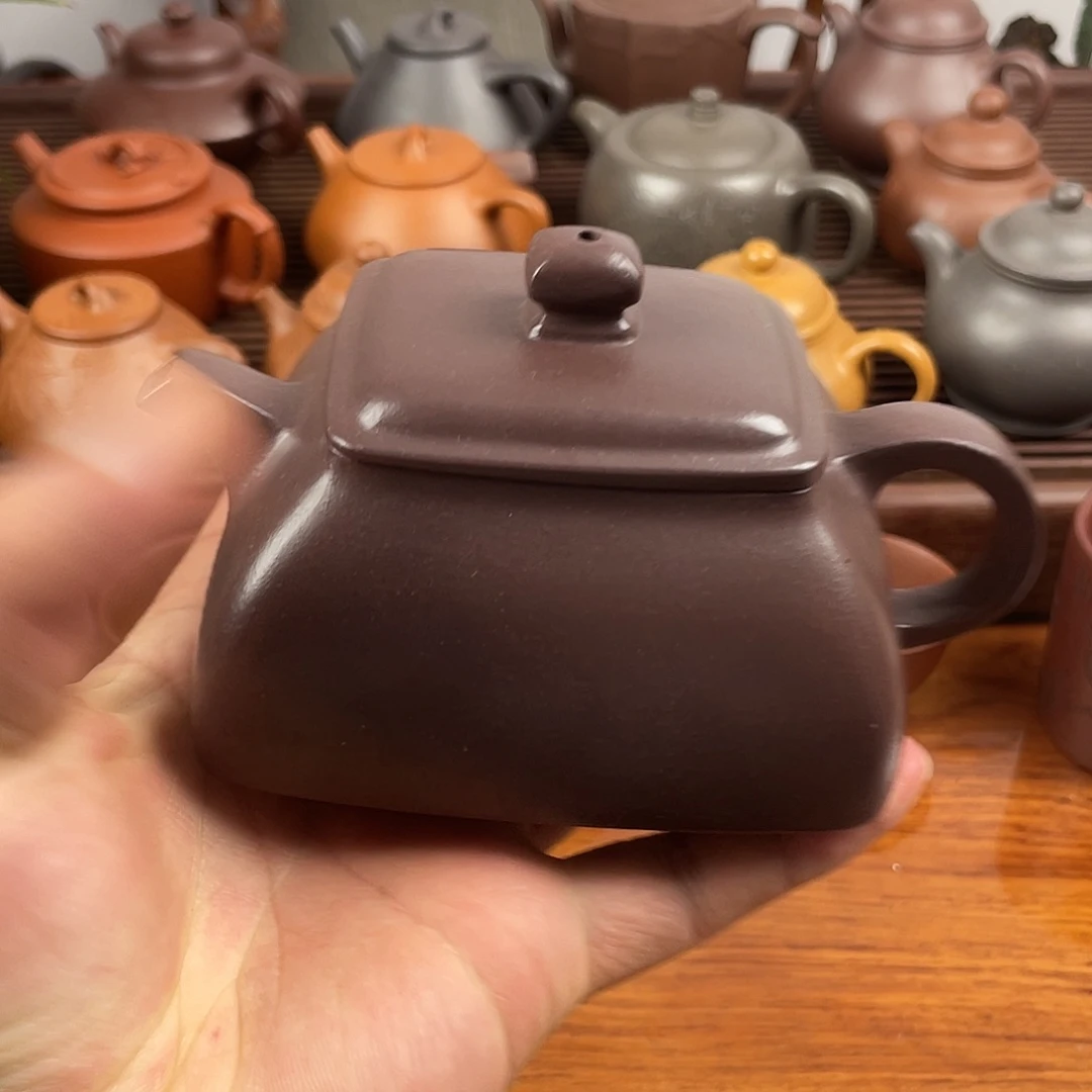唐***肆茶宠紫砂方壶0015