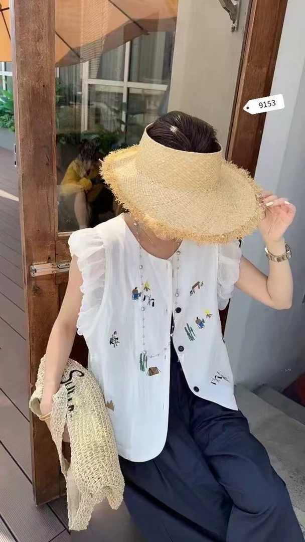 【9153】简#无袖上衣+休闲裤【套装】