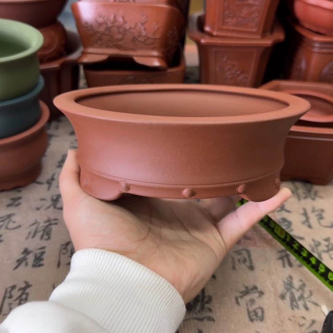 紫砂花盆宜兴紫砂正品16x4.8