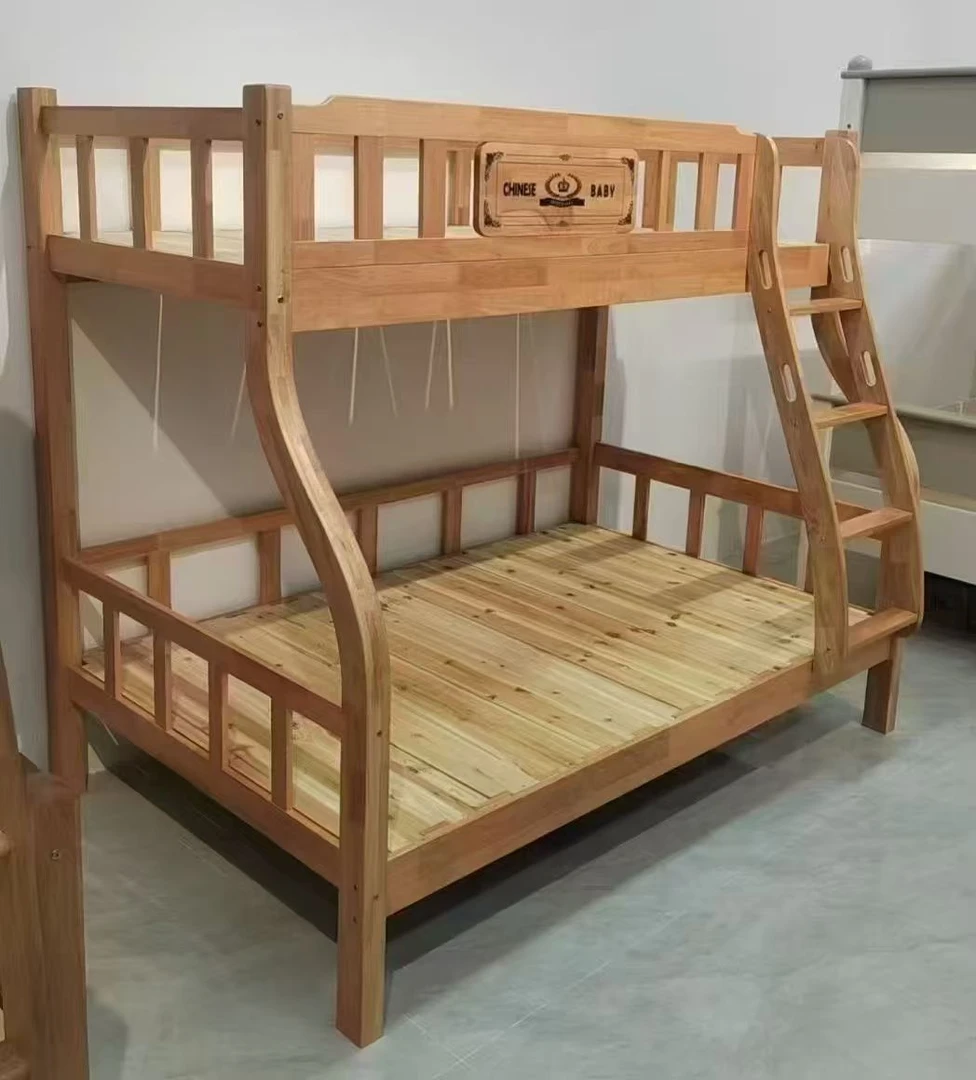 简约风全实木高低床子母床上下床双层床上下铺双人床2025最新款