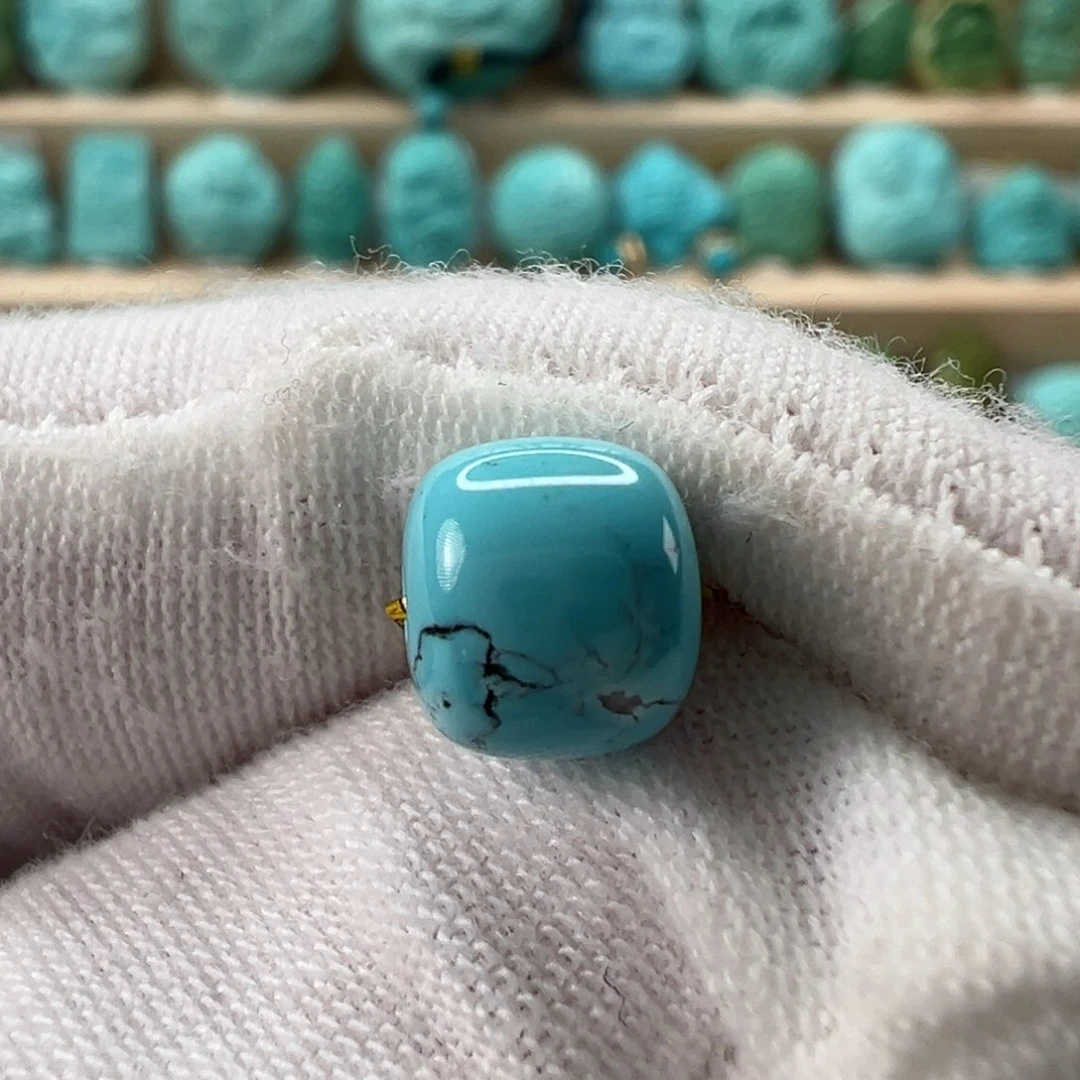 未镶嵌绿松石老型珠7.5x6.6mm