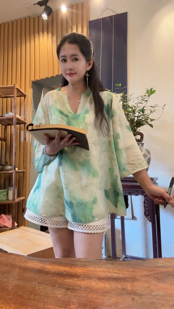 自然姑姑新中式女装上衣时尚爆款新款