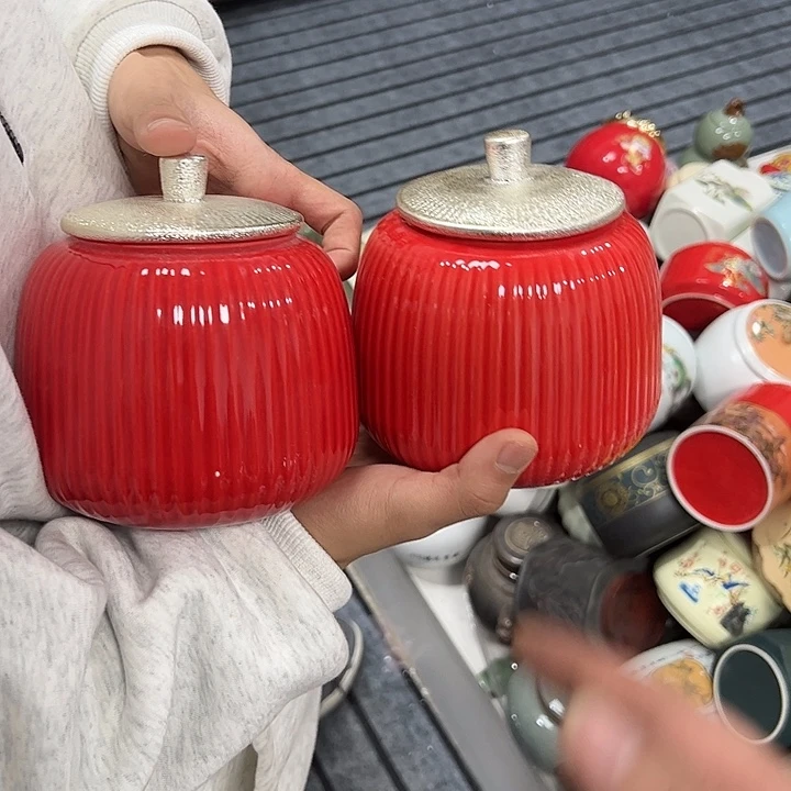 茶叶罐陶瓷家用储物罐瑕疵品介意勿拍