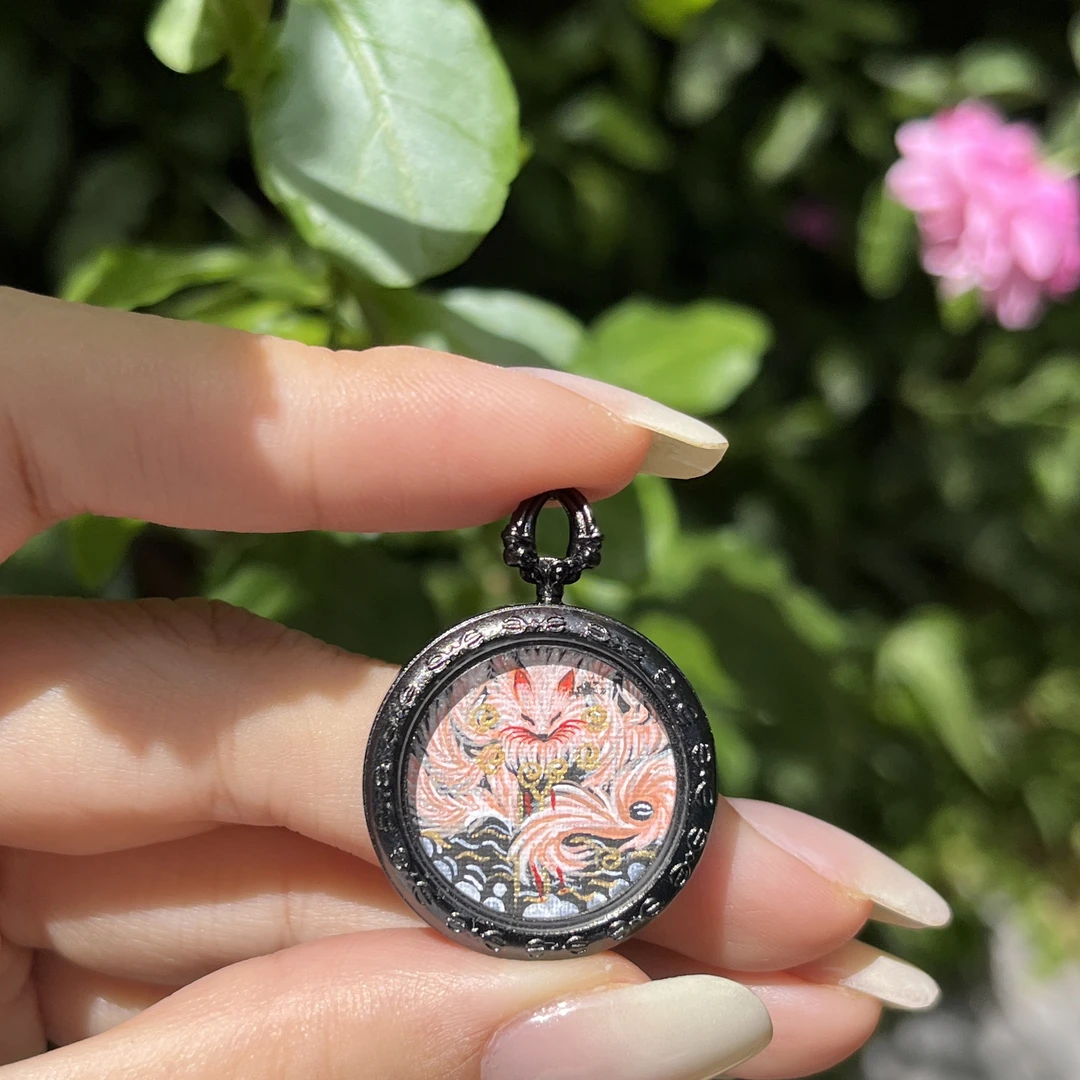 【凤九】2.0cm 吊坠 纯手绘唐卡 藏地艺术